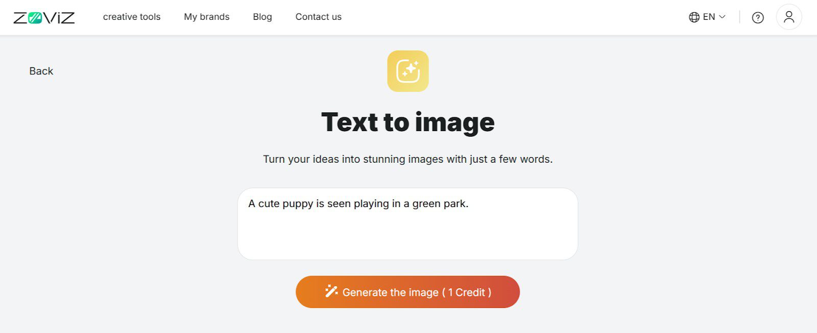 Zoviz Prompt Field for Image Generation