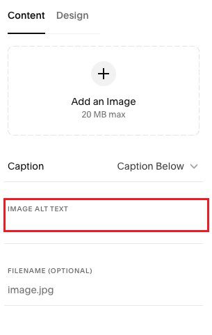 image block with alt text