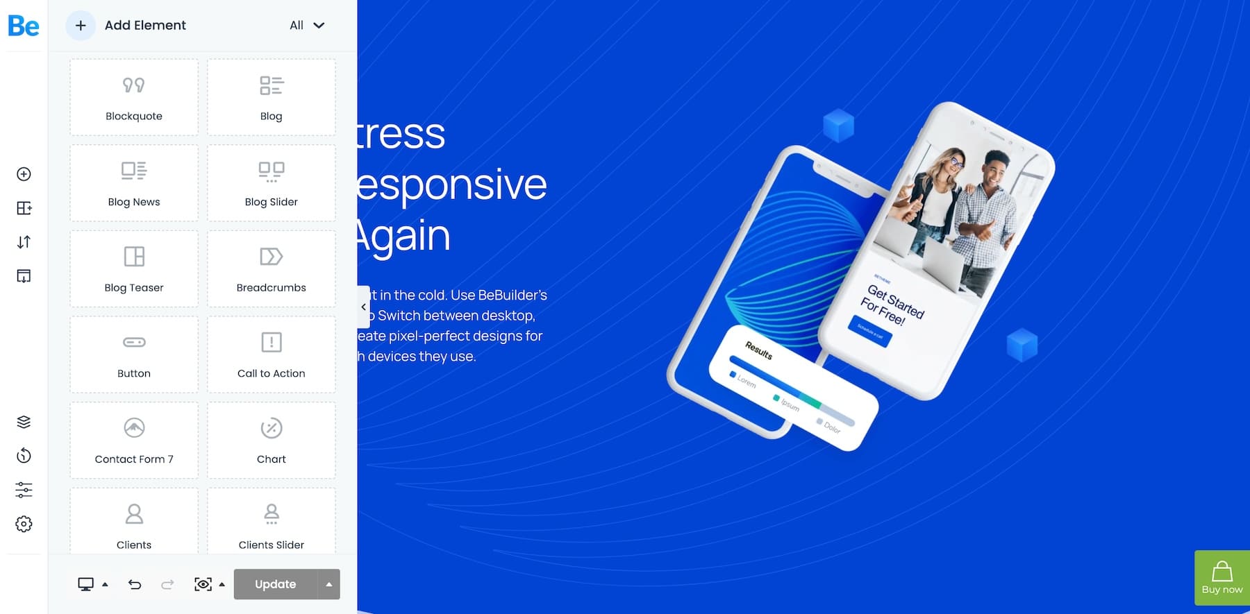 bebuilder easy to use customizer