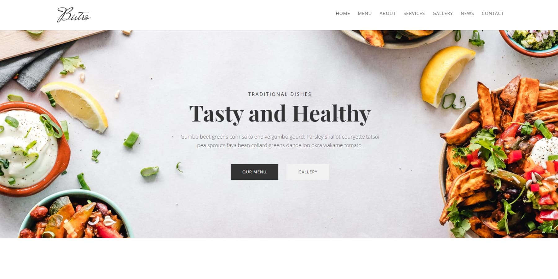 A screenshot of Divi Pixel's Bistro layout