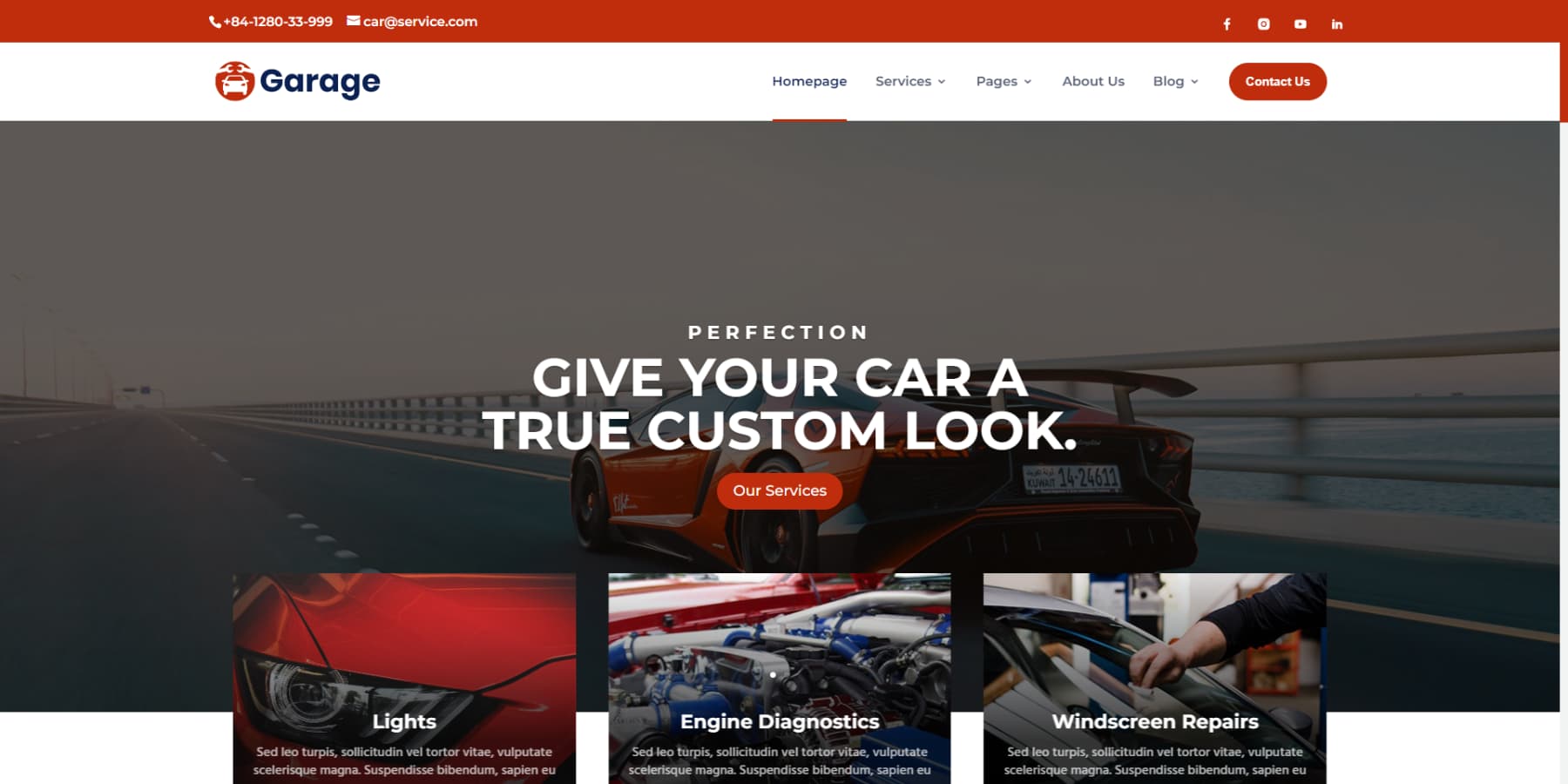 A screenshot of Divi Pixel's garage's layout