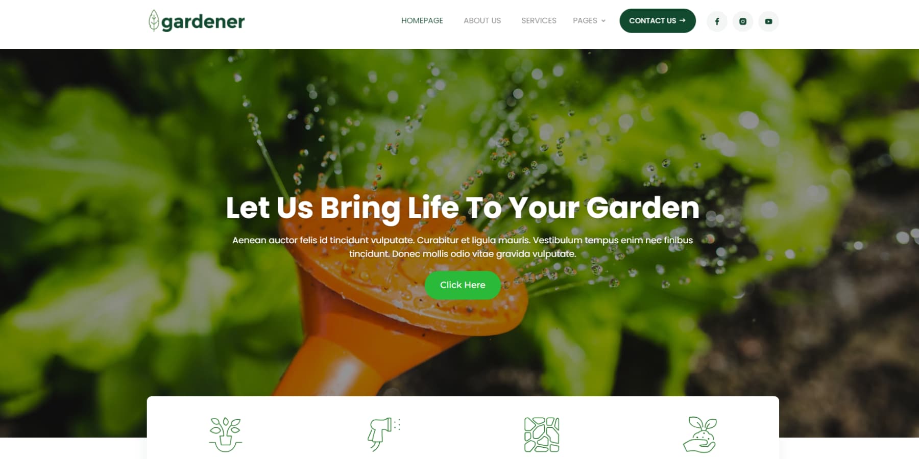 A screenshot of Divi Pixel's garderner layout