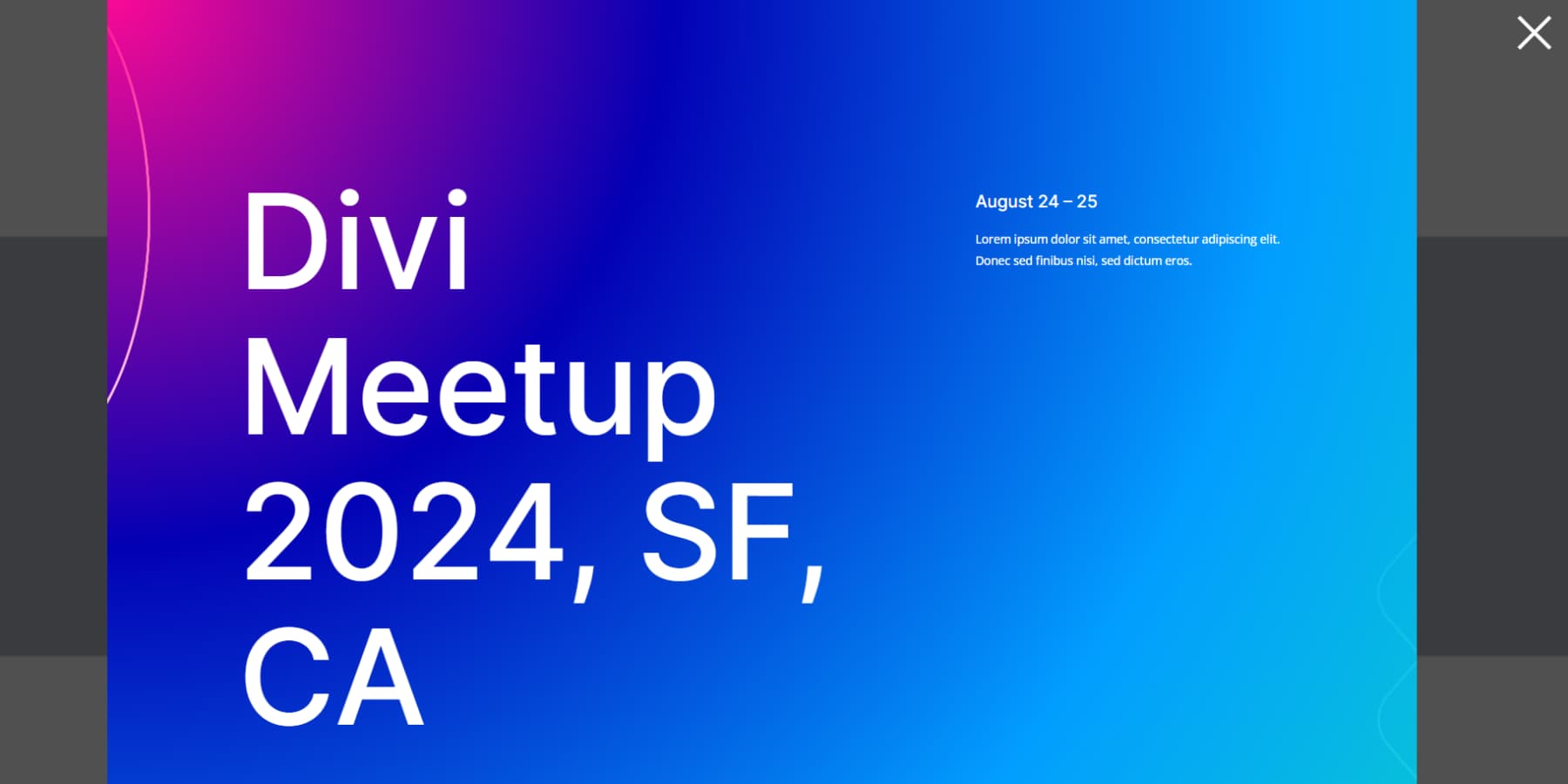 A screenshot of a pop-up made with Pop-up Maker by Divi Pixel