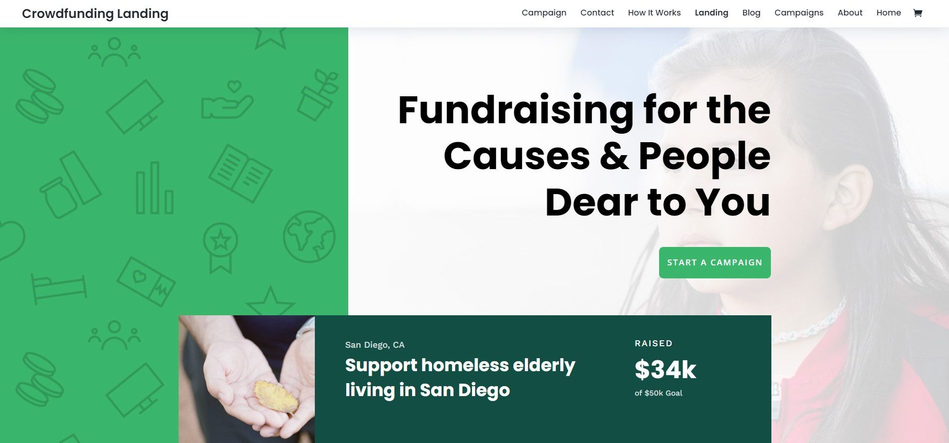 Crowdfunding Divi Layout Pack Example