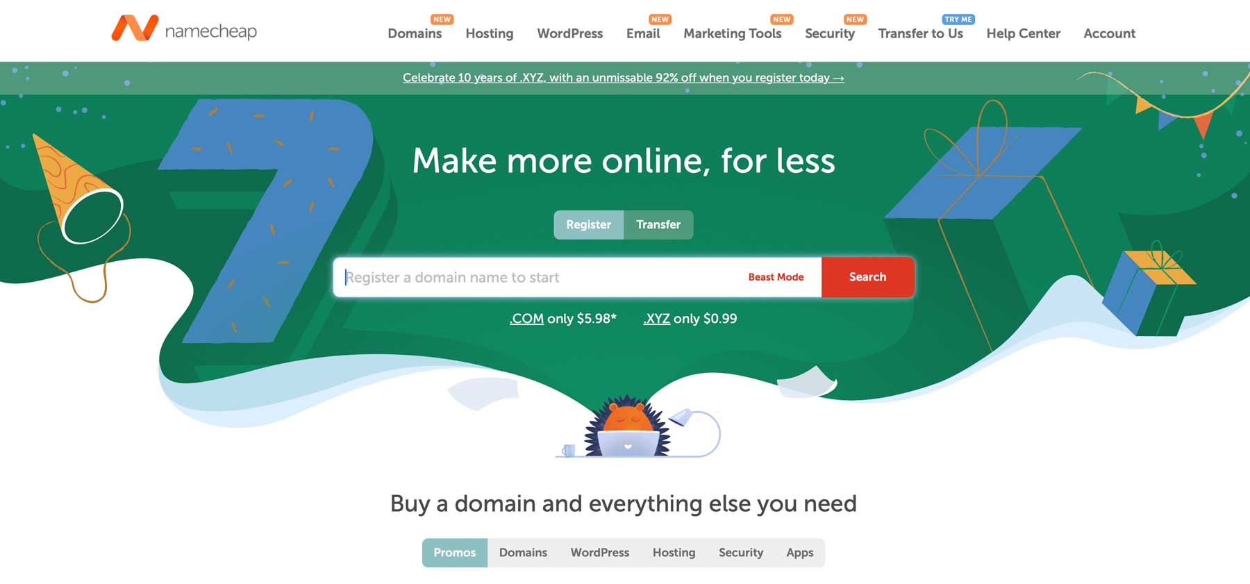 Namecheap domain registrar
