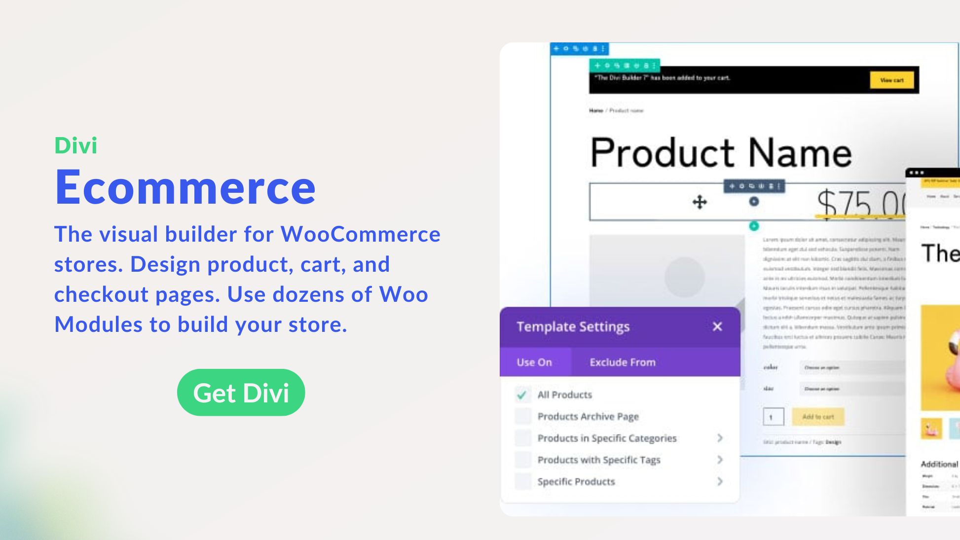 Divi Ecommerce Store Builder