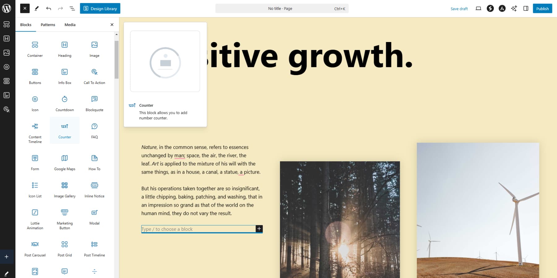 A screenshot of some of Spectra's templates