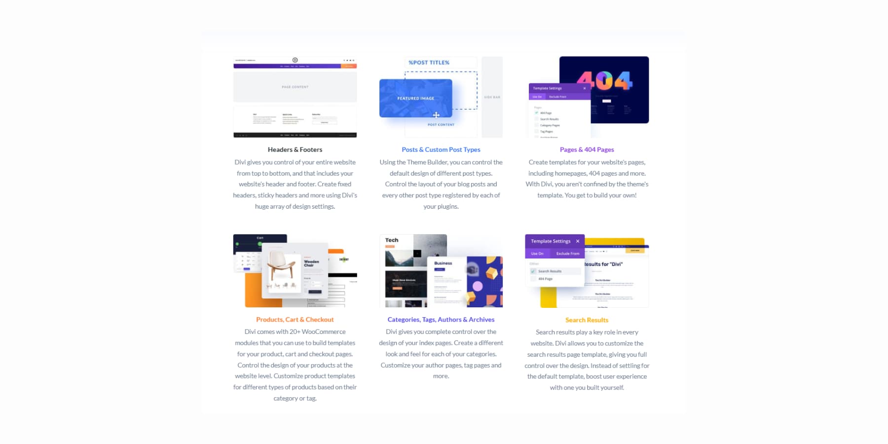 A screenshot of what can be made using Divi's theme builder