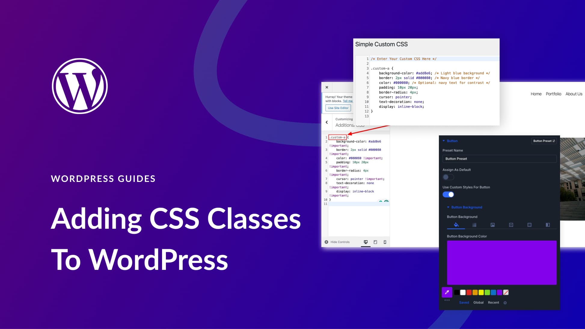 How to Add Custom CSS Classes to WordPress (3 Easy Ways)