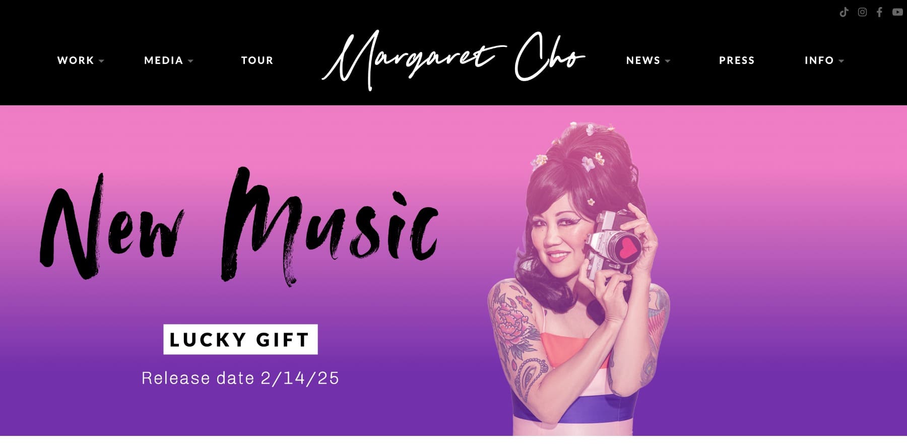 margaret cho wordpress website example