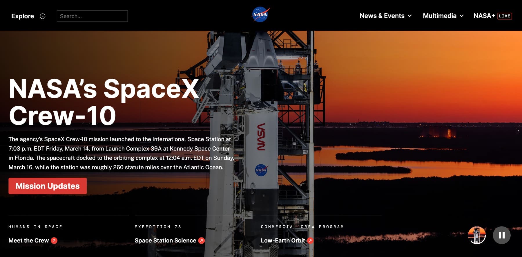 NASA website hosted on WordPress enterprise 