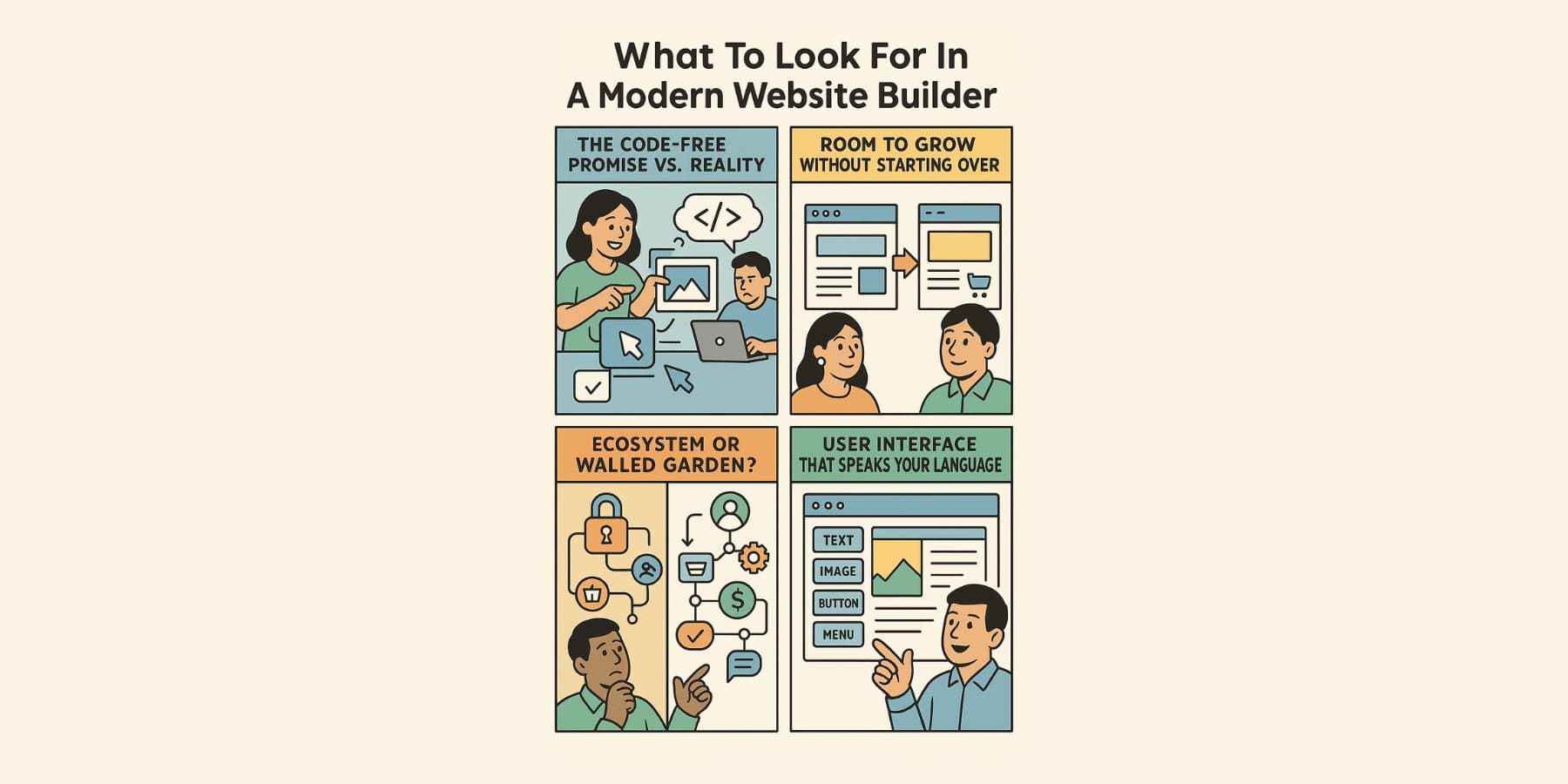 What To Look For In A Modern Website Builder - Visual Representation