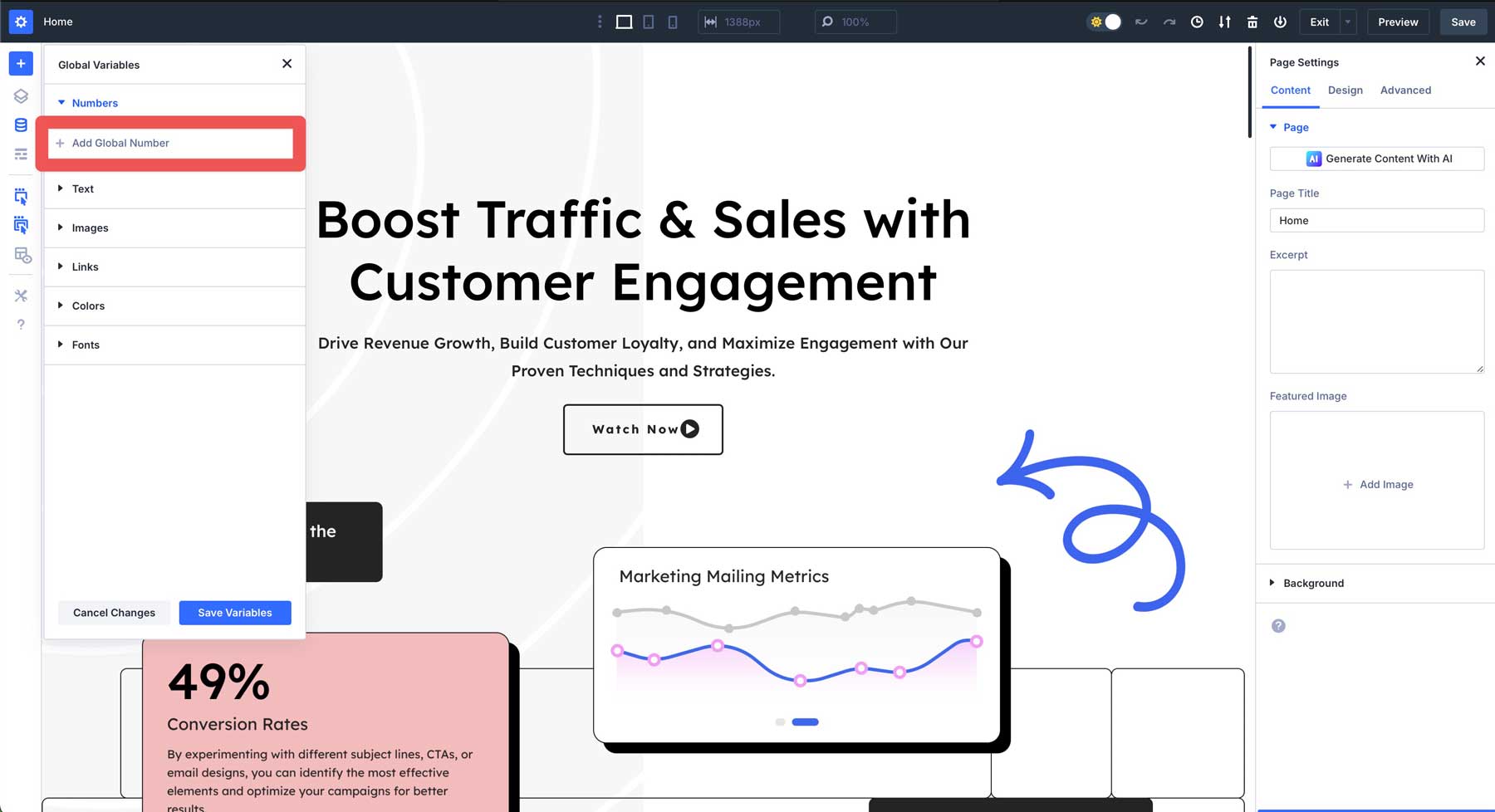 Design Variables in Divi 5