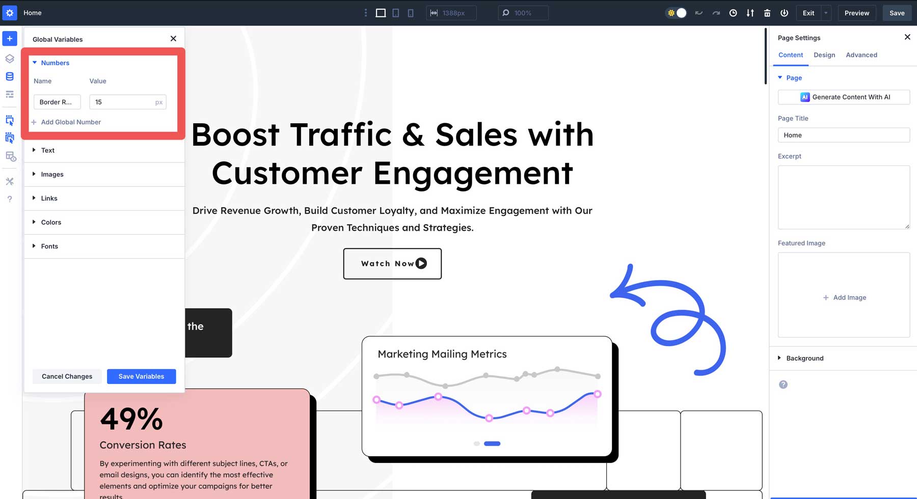 Design Variables in Divi 5