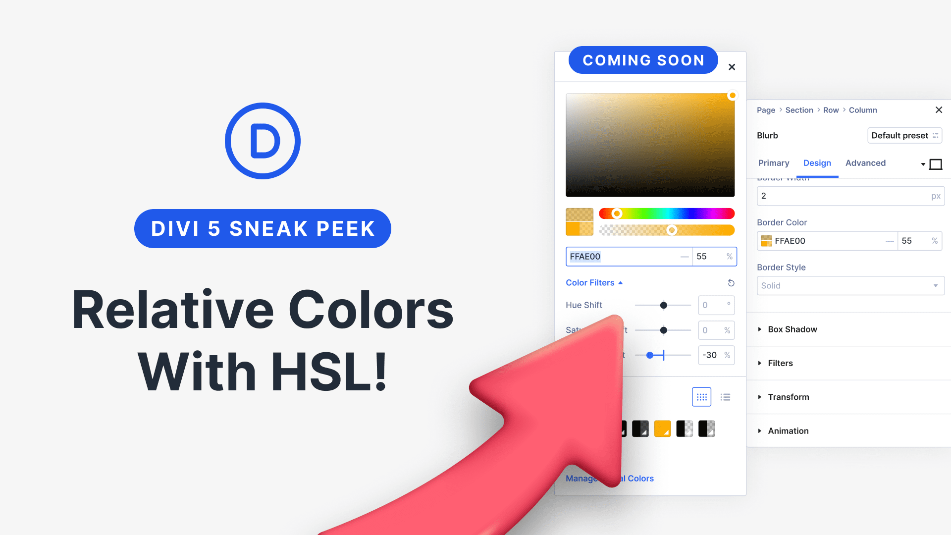 Divi 5 Sneak Peek! Relative Colors With HSL