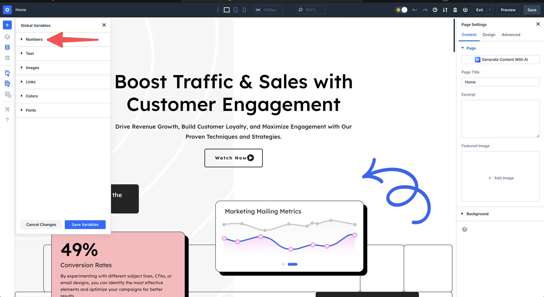 Design Variables in Divi 5