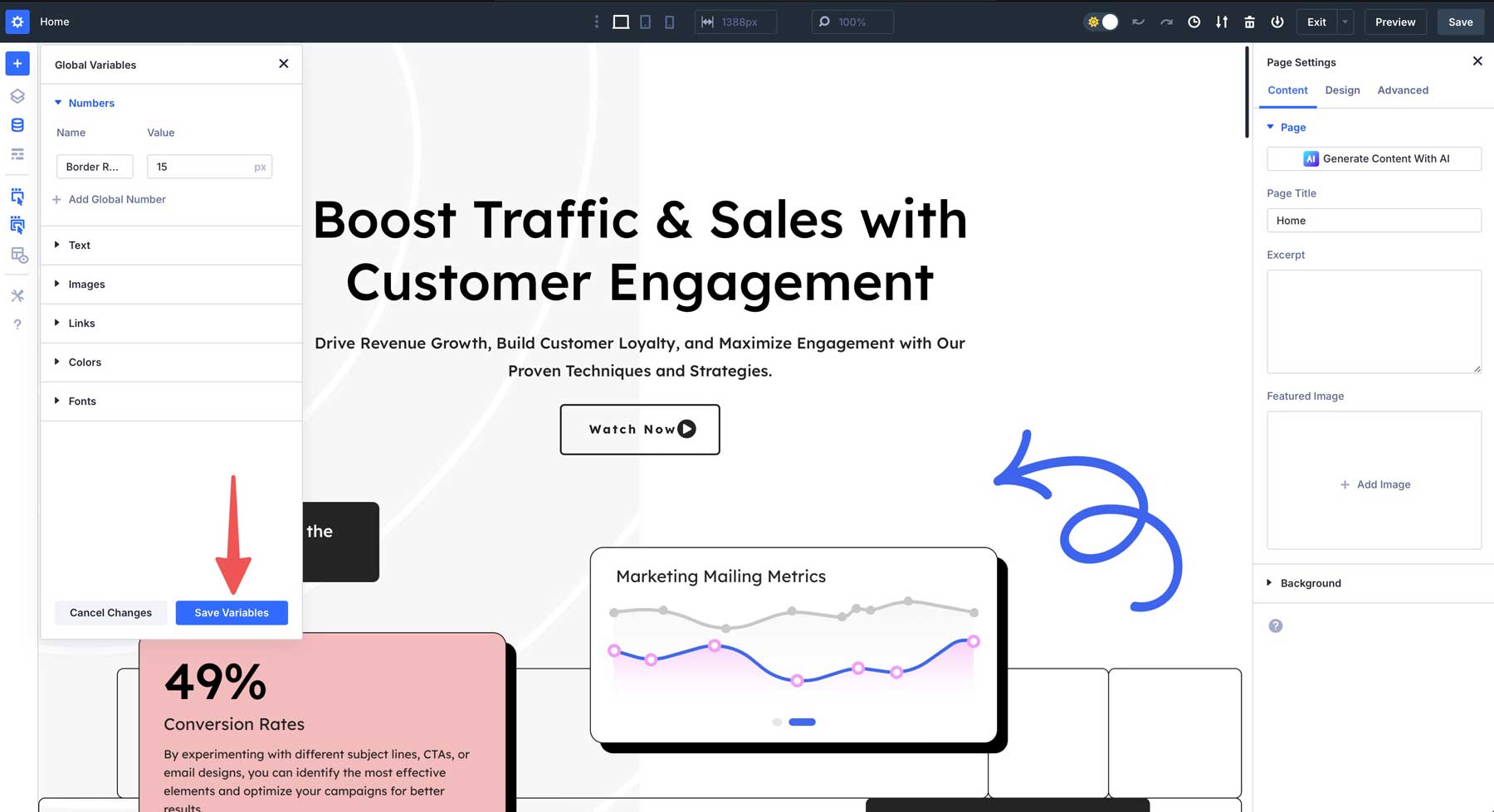 Design Variables in Divi 5