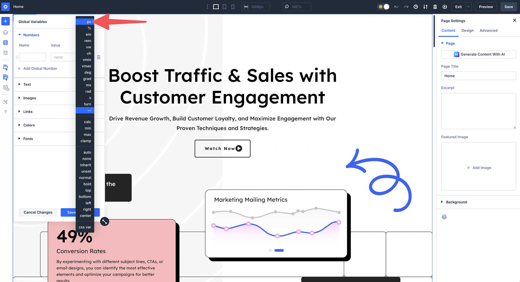Design Variables in Divi 5
