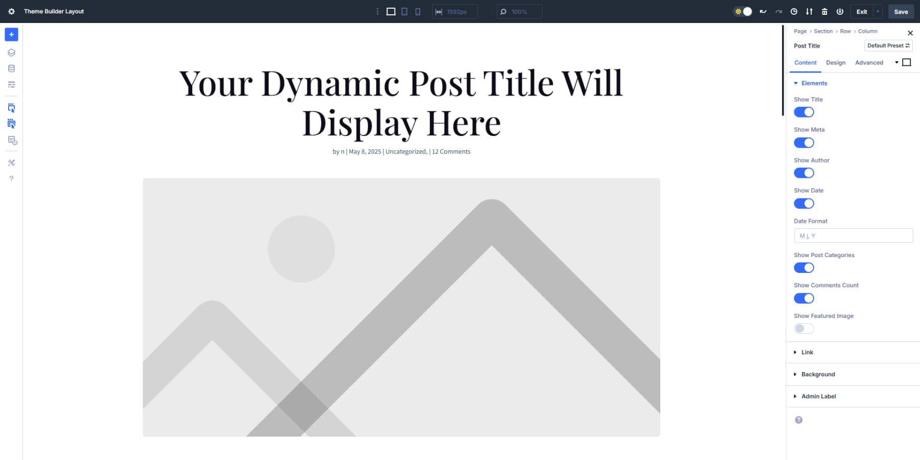 A screenshot of creating content templates in Divi 5