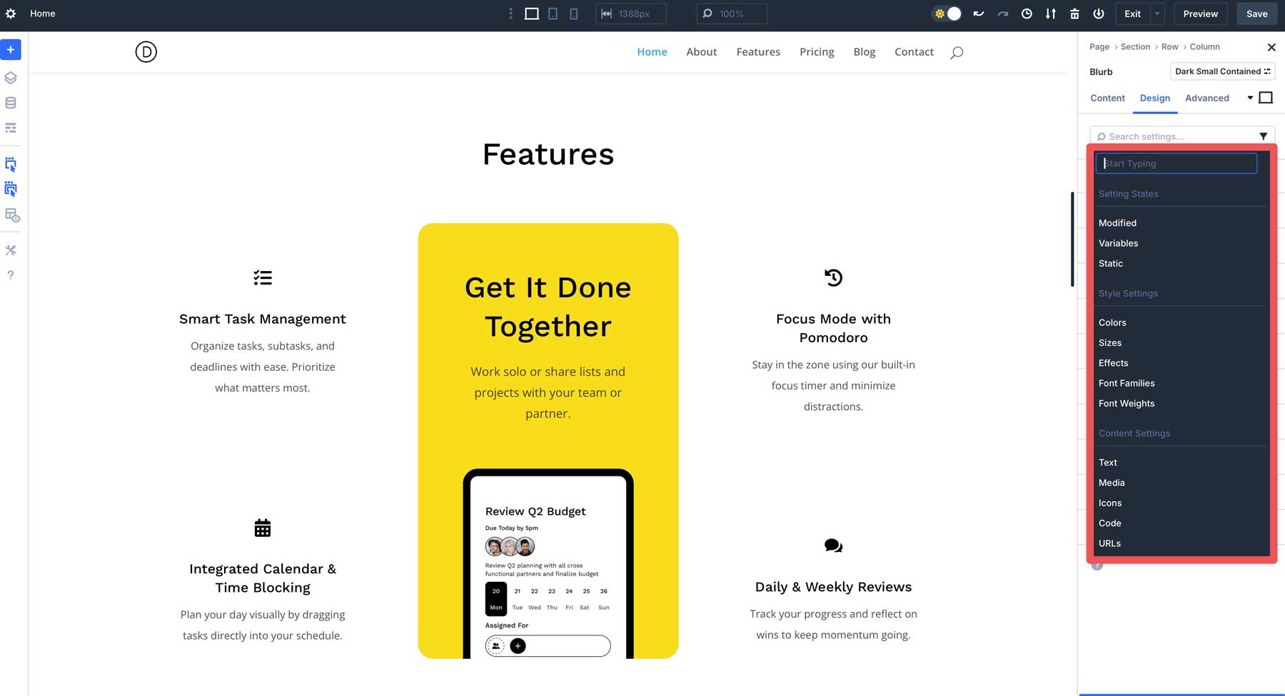Divi 5 filter categories
