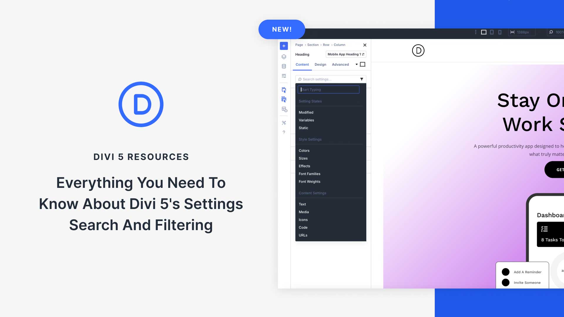 Everything You Need To Know About Divi 5’s Settings Search And Filtering