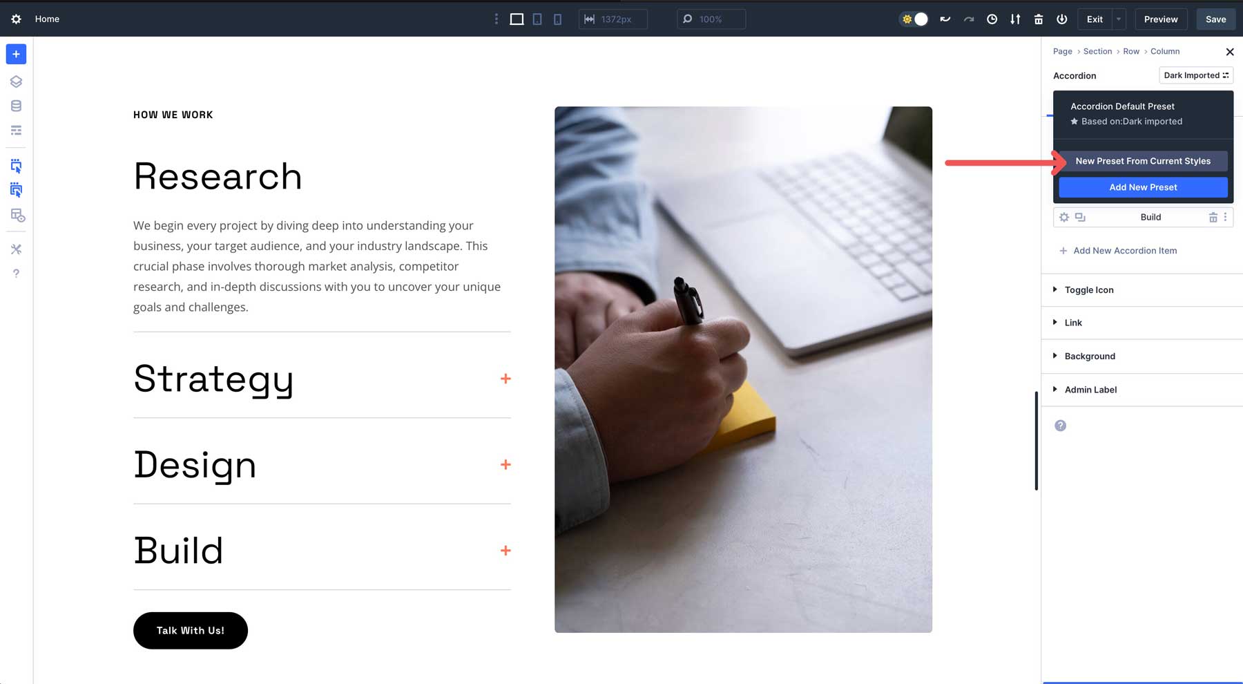 Element Presets in Divi 5