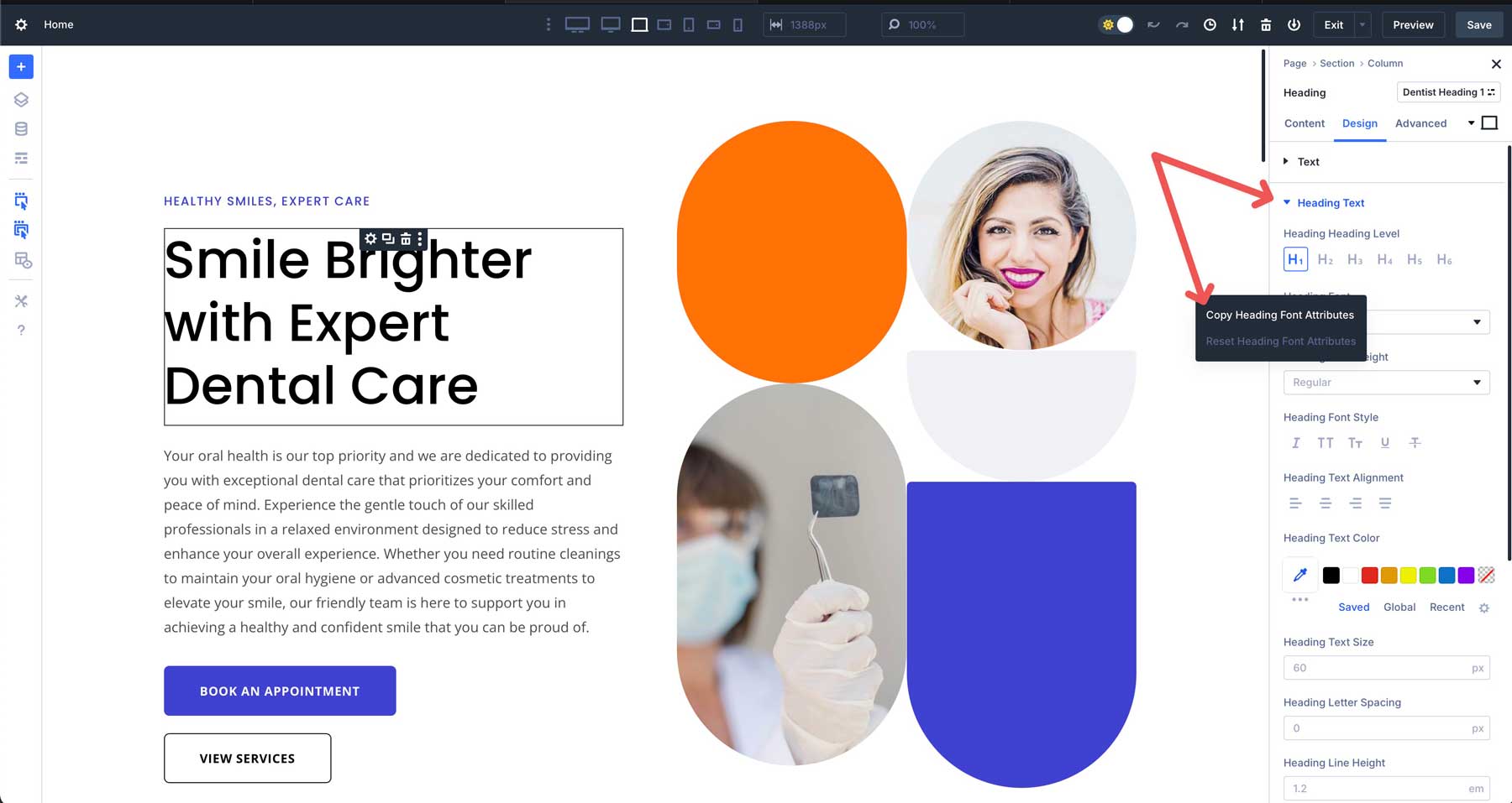 copy design attributes
