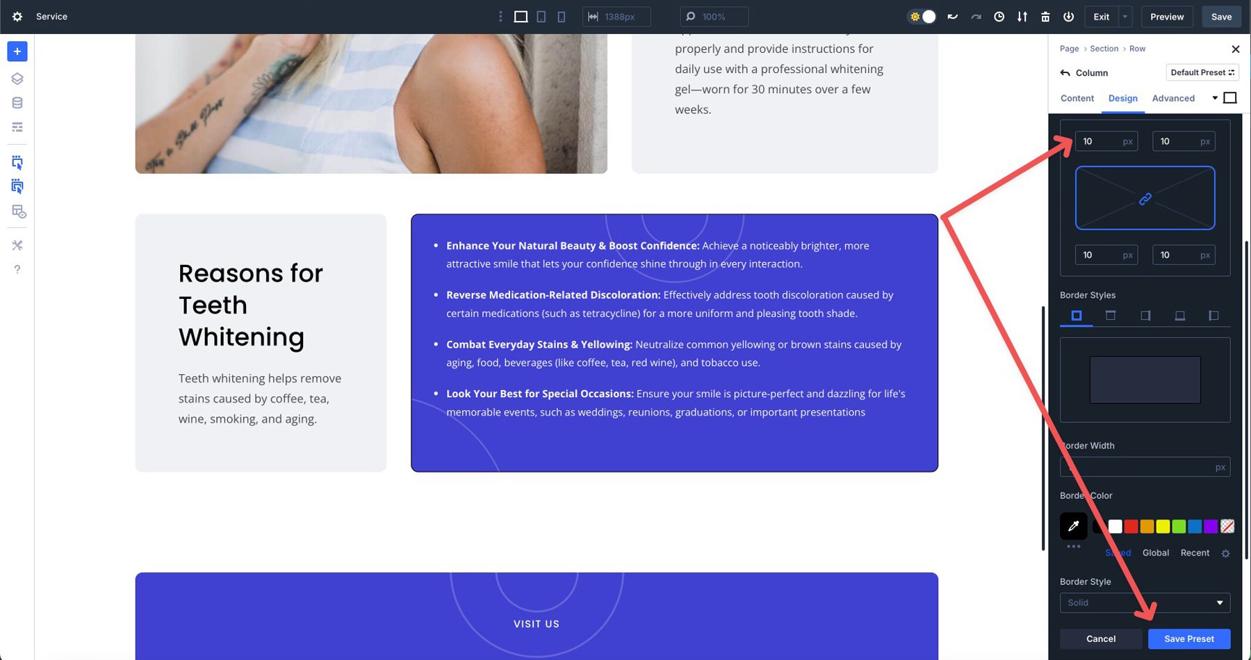  create a new Option Group Preset in Divi 5