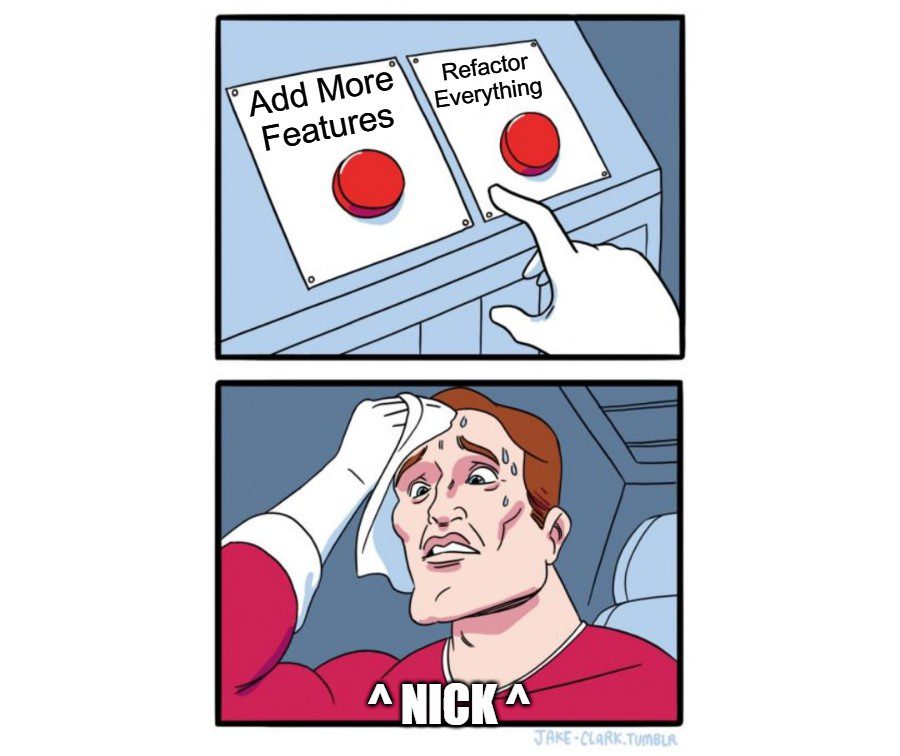 Divi 5 Two Button Decision Meme