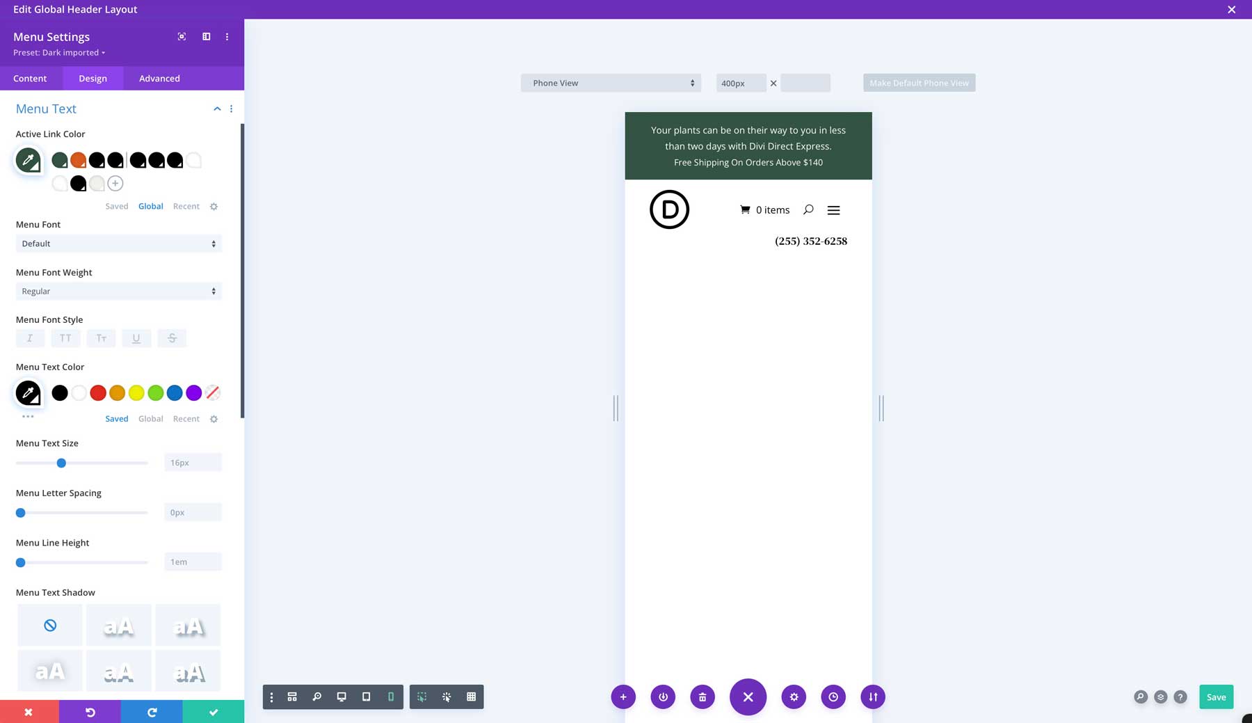 Nursery starter site for Divi