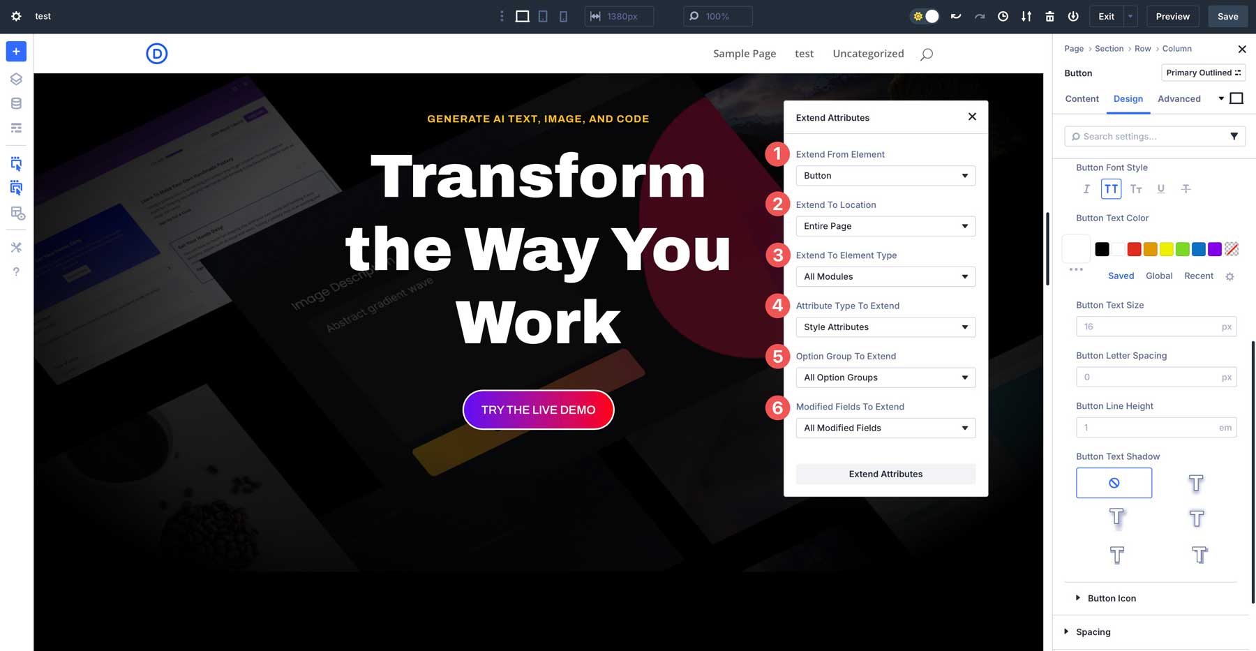 Extend Attributes in Divi 5