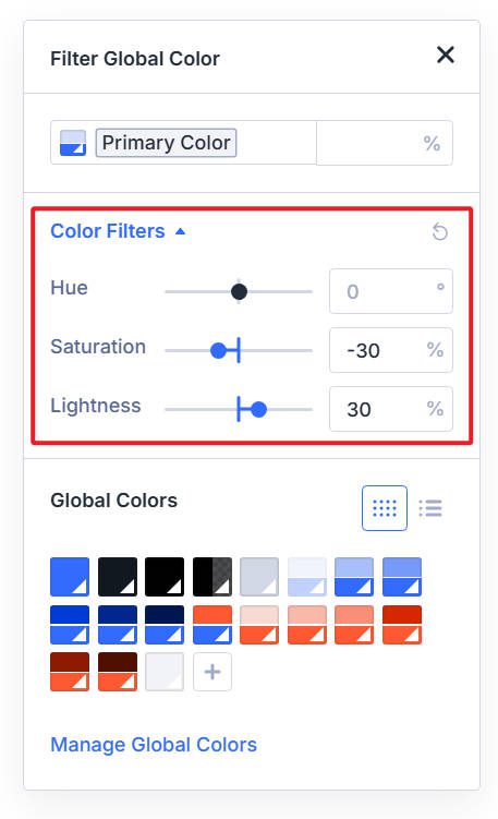 HSL Filters in Divi 5