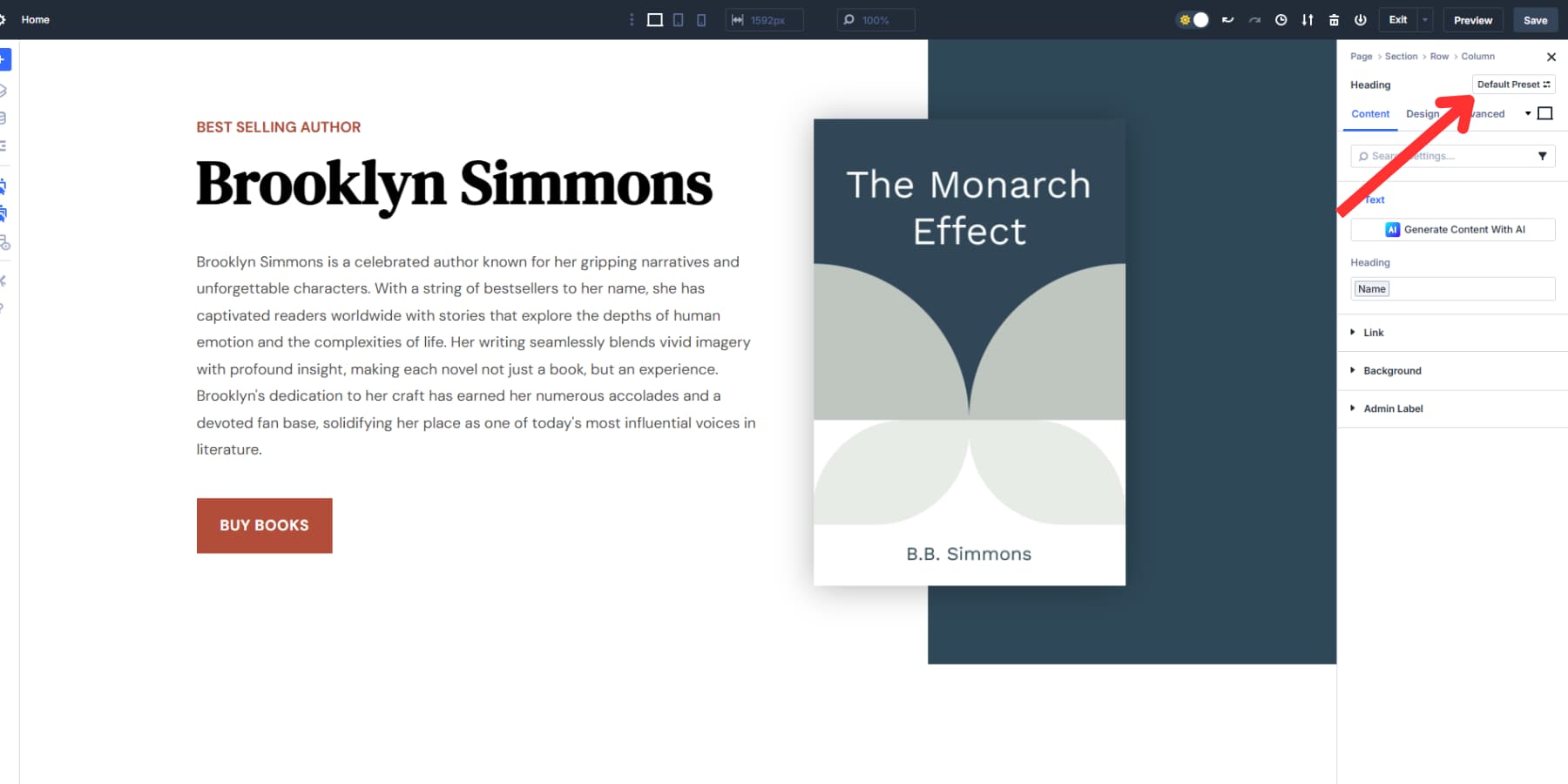 How to create golden ratio option group presets