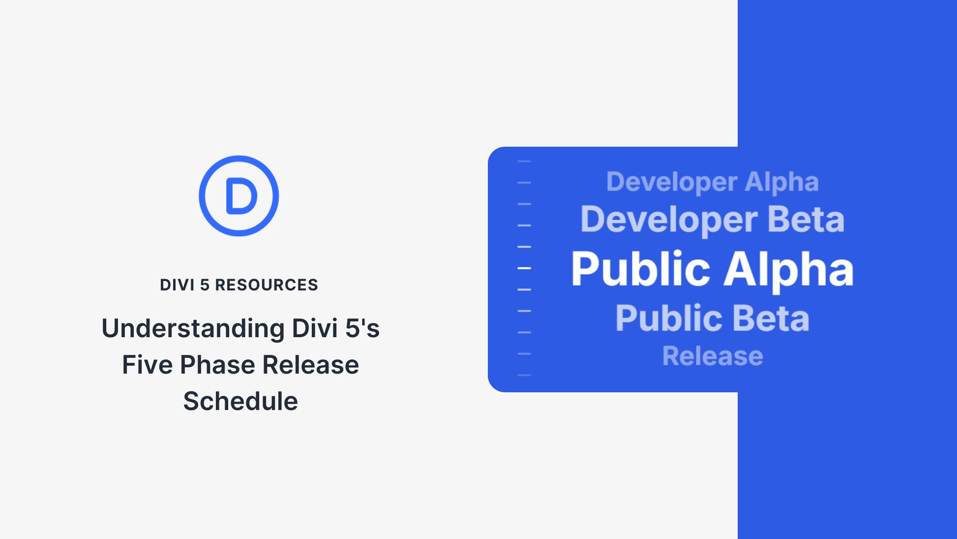 Understanding Divi 5’s Five Phase Release Schedule