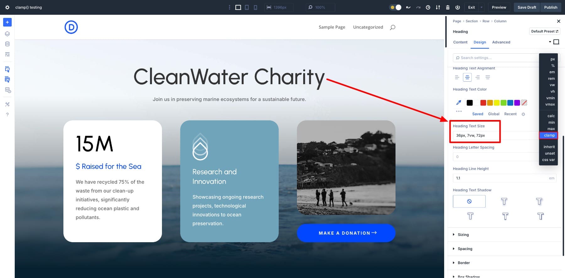 accessing clamp in divi 5