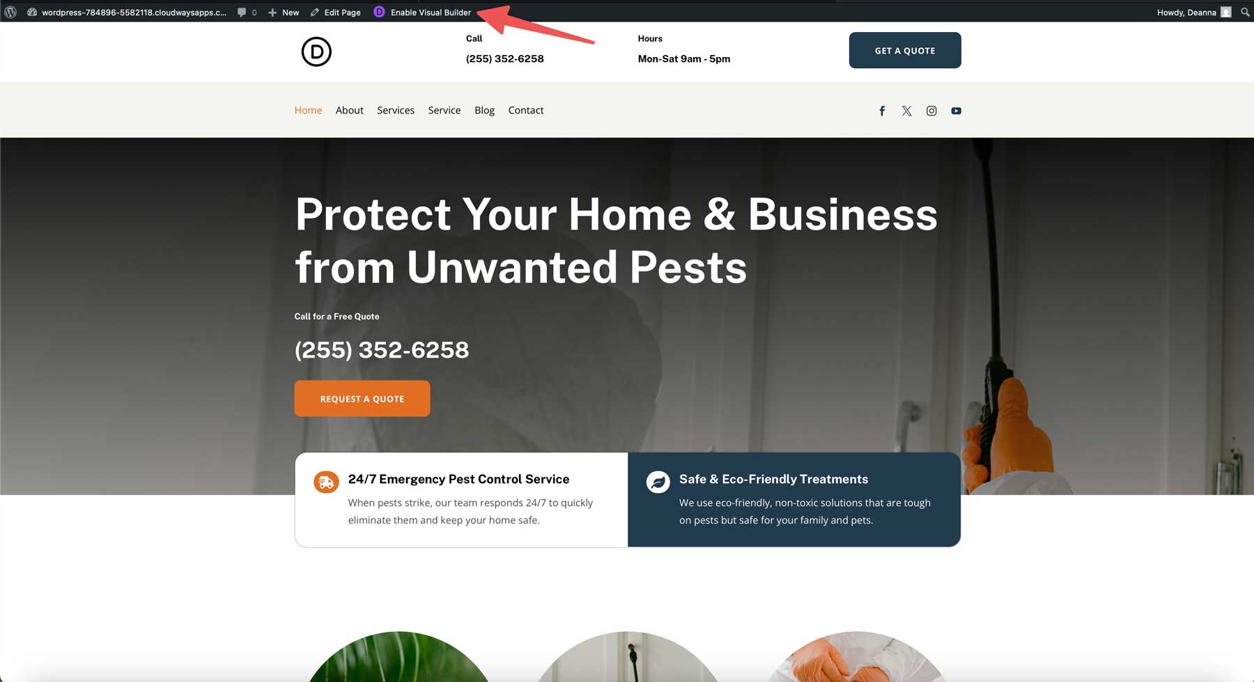 Pest Control starter site for Divi