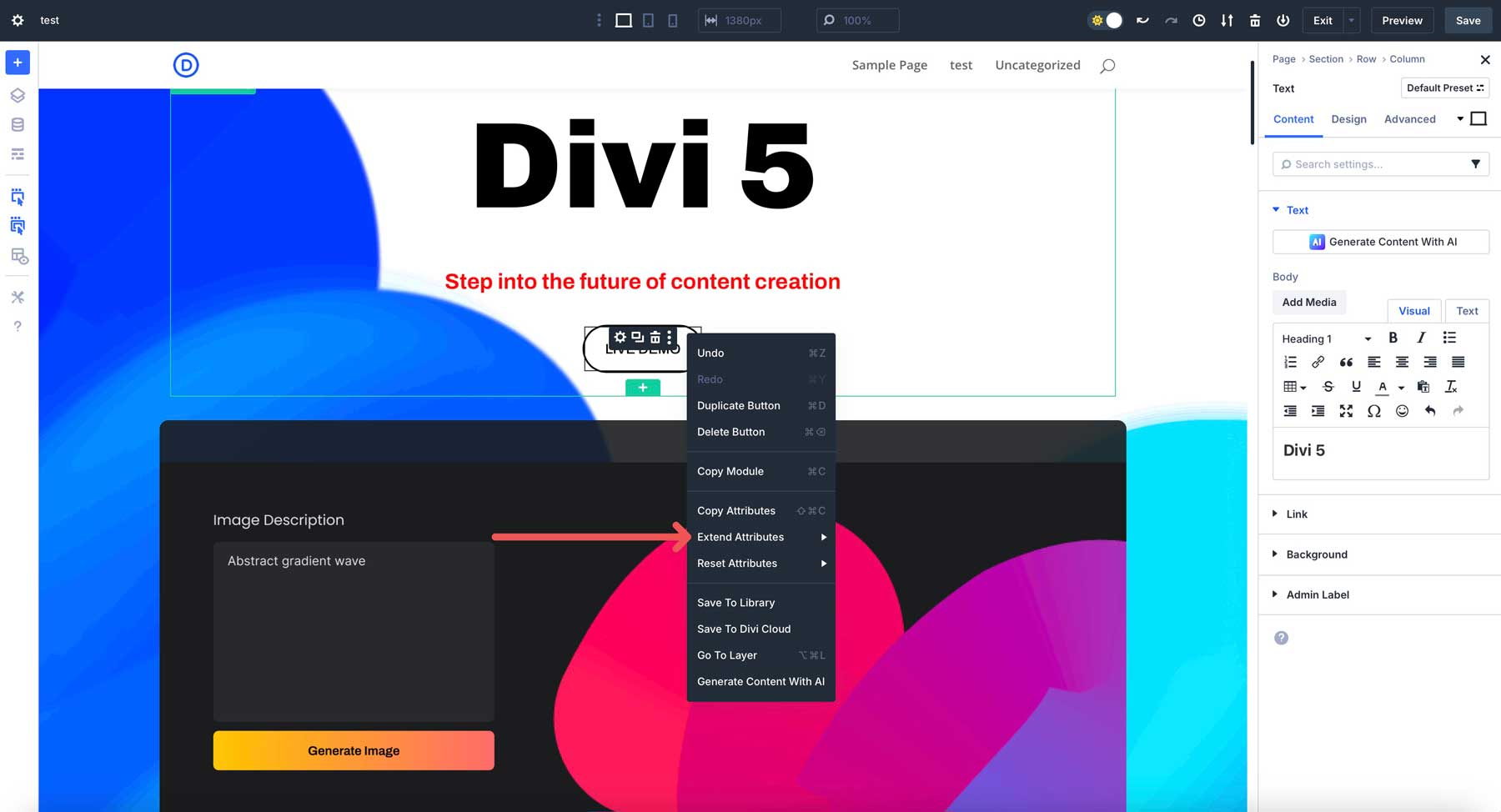 Extend Attributes in Divi 5