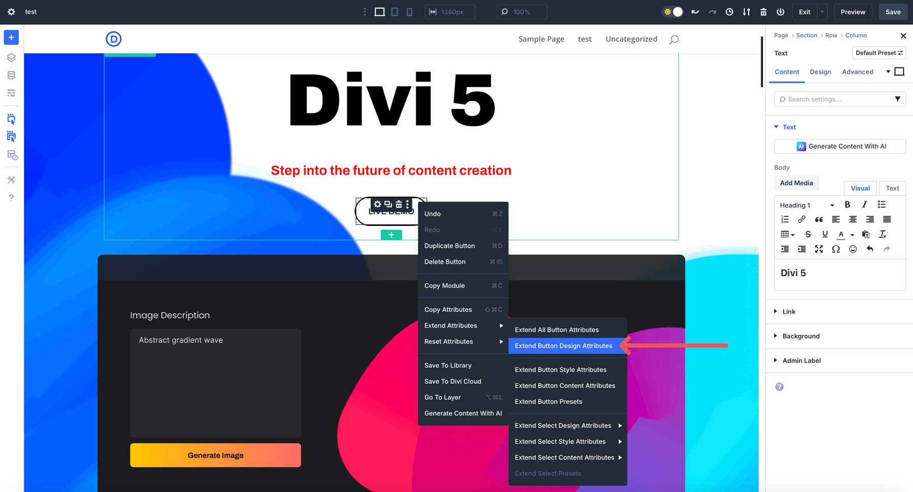 Extend Attributes in Divi 5