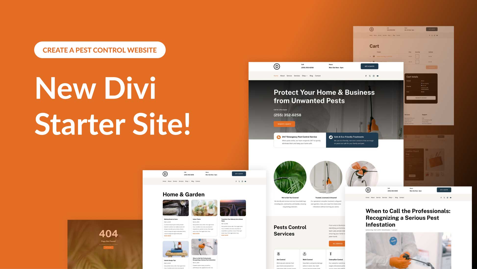 New Pest Control Starter Site for Divi (Quick Install)
