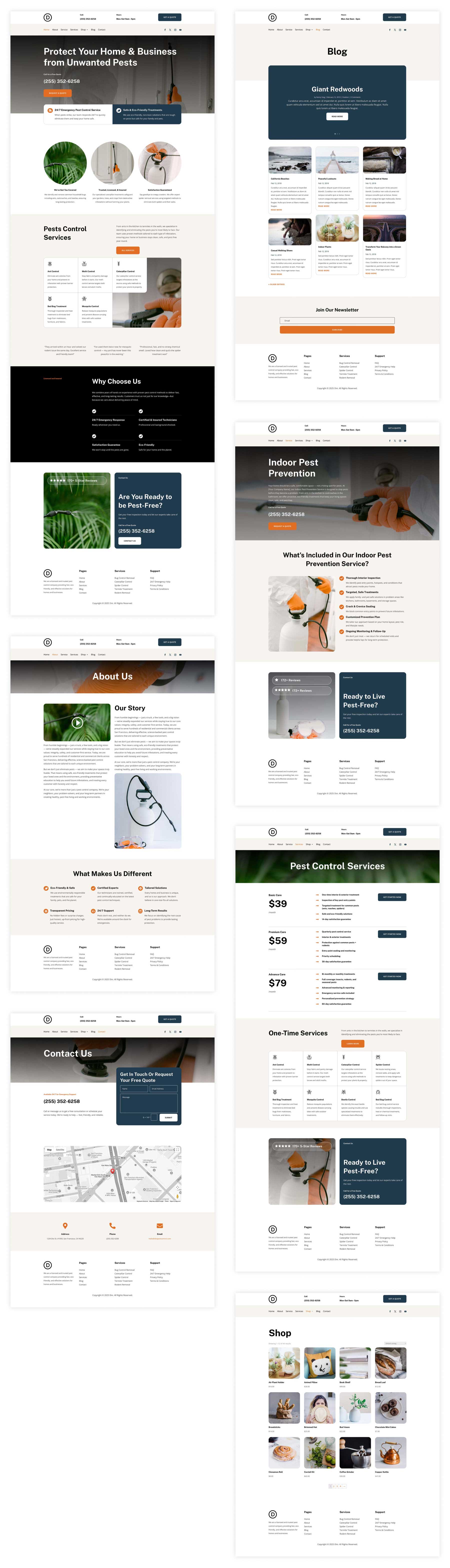 Pest Control starter site for Divi