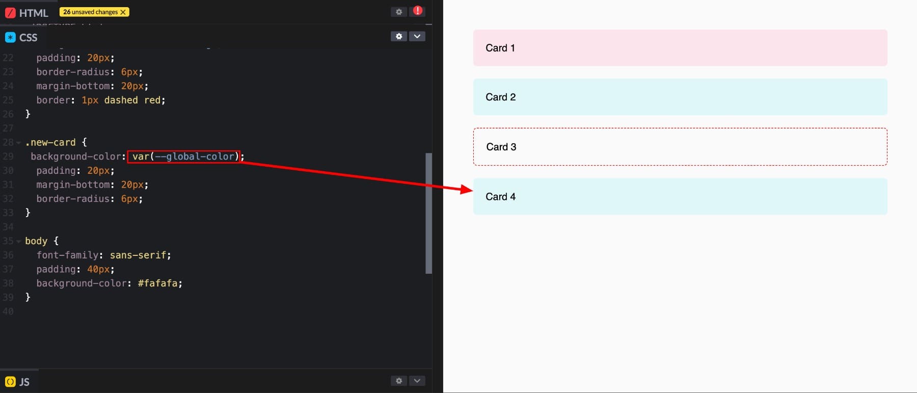 root css variable works