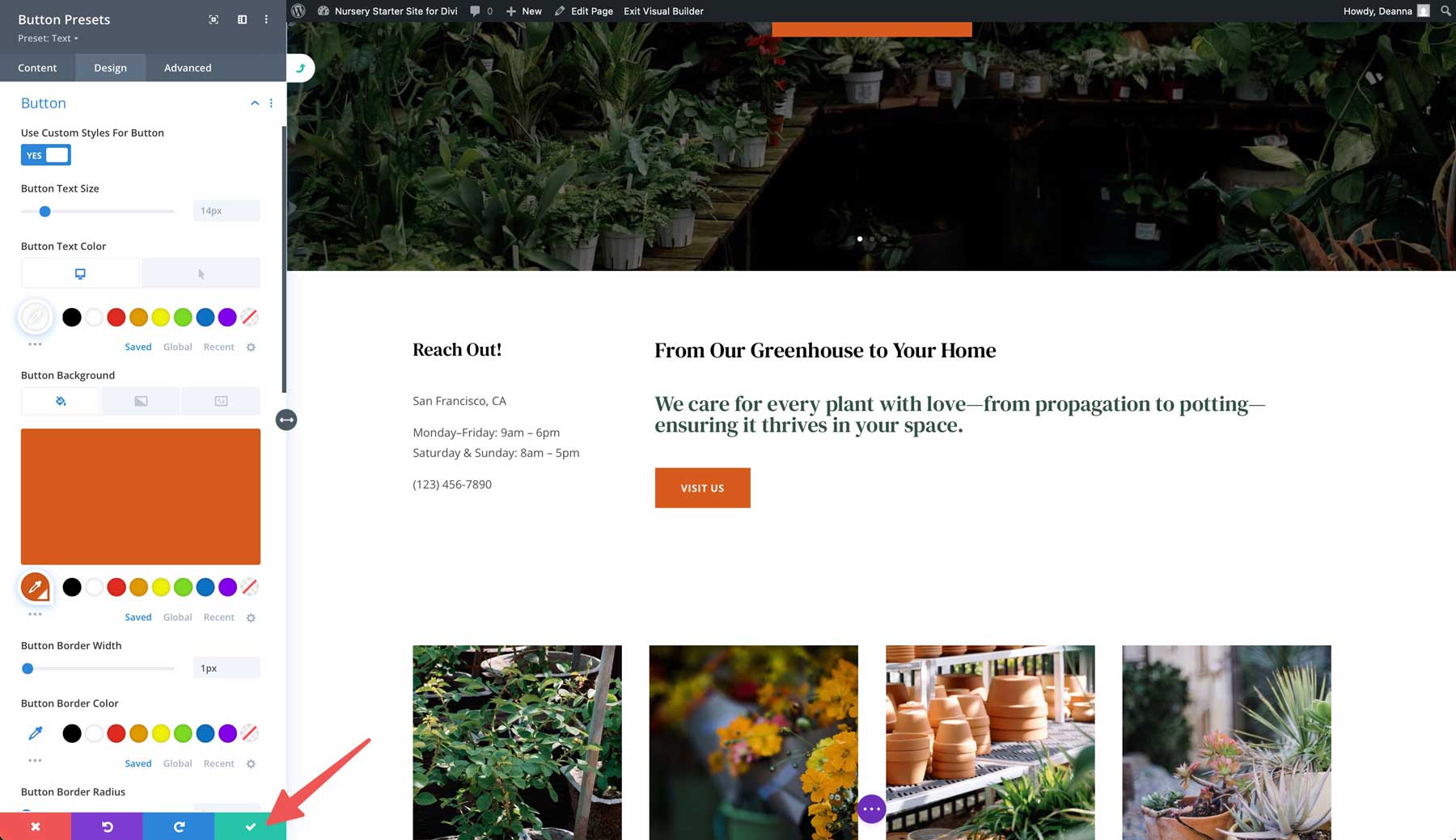 Nursery starter site for Divi