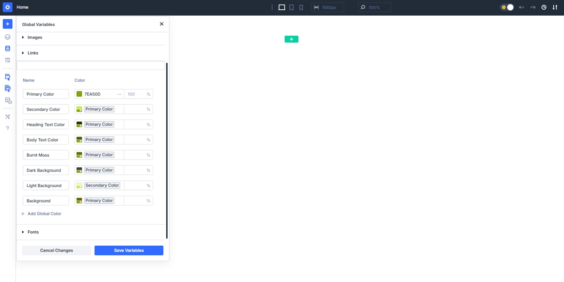 A screenshot of setting up additional colors with the HSL settings