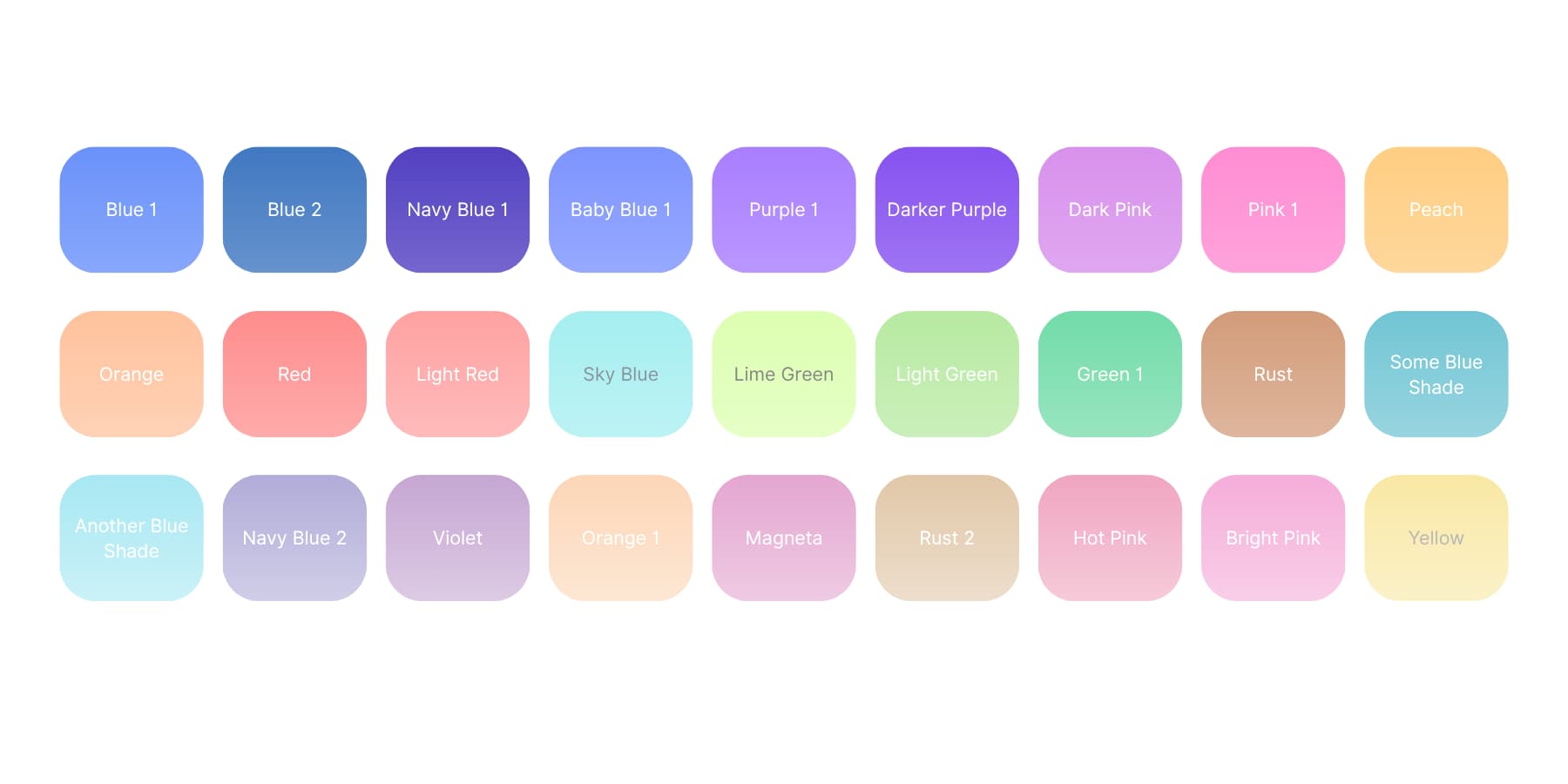 A visual example of color shades can start accumulating and can confuse designers