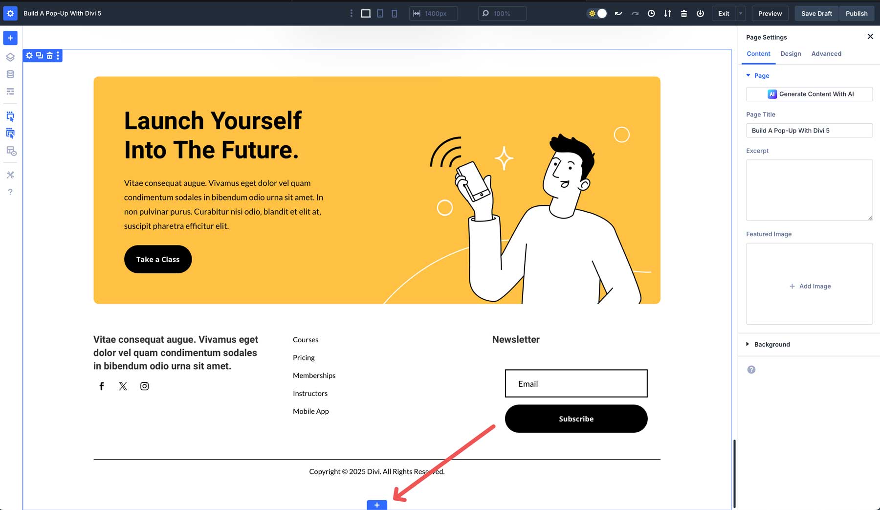 Build A Pop-Up With Divi 5