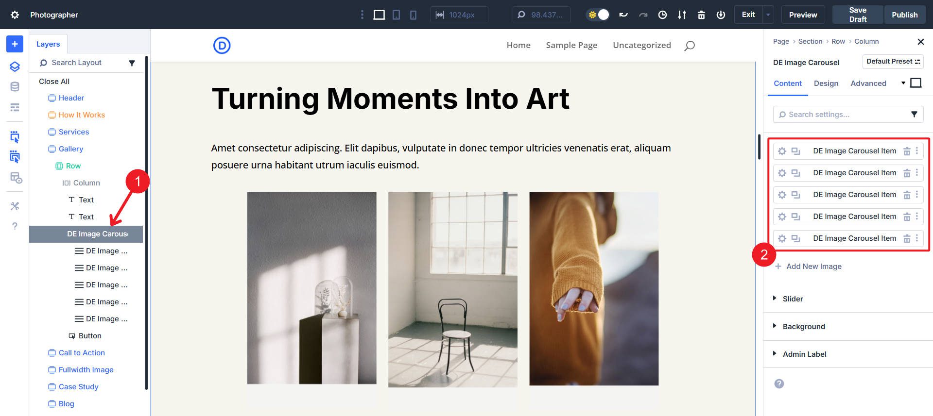 Image Carousel working in D5 Editor