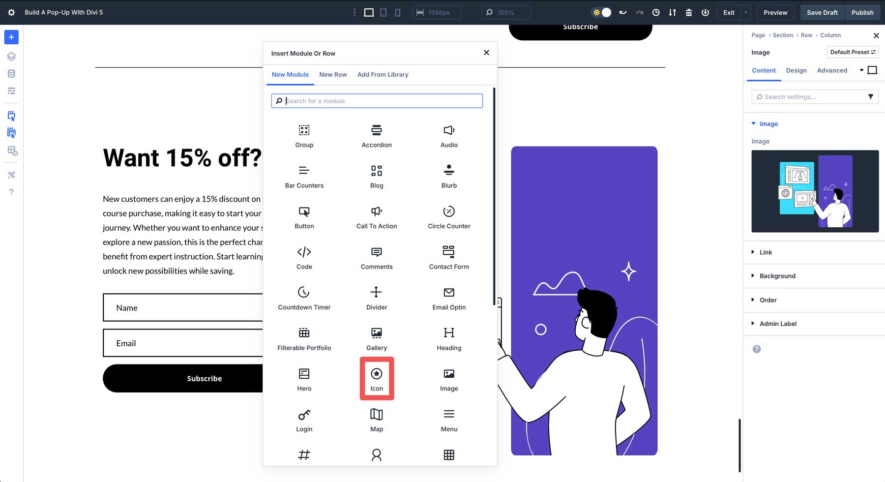 Build A Pop-Up With Divi 5