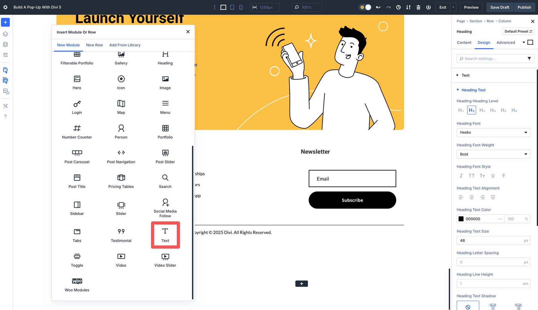Build A Pop-Up With Divi 5