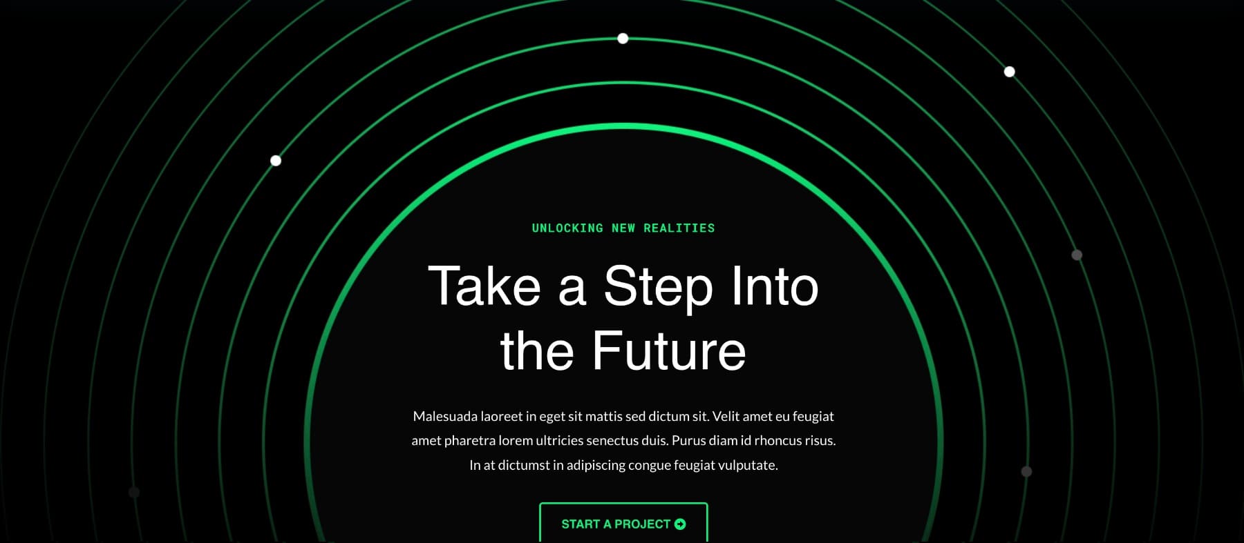 augumented reality landing page