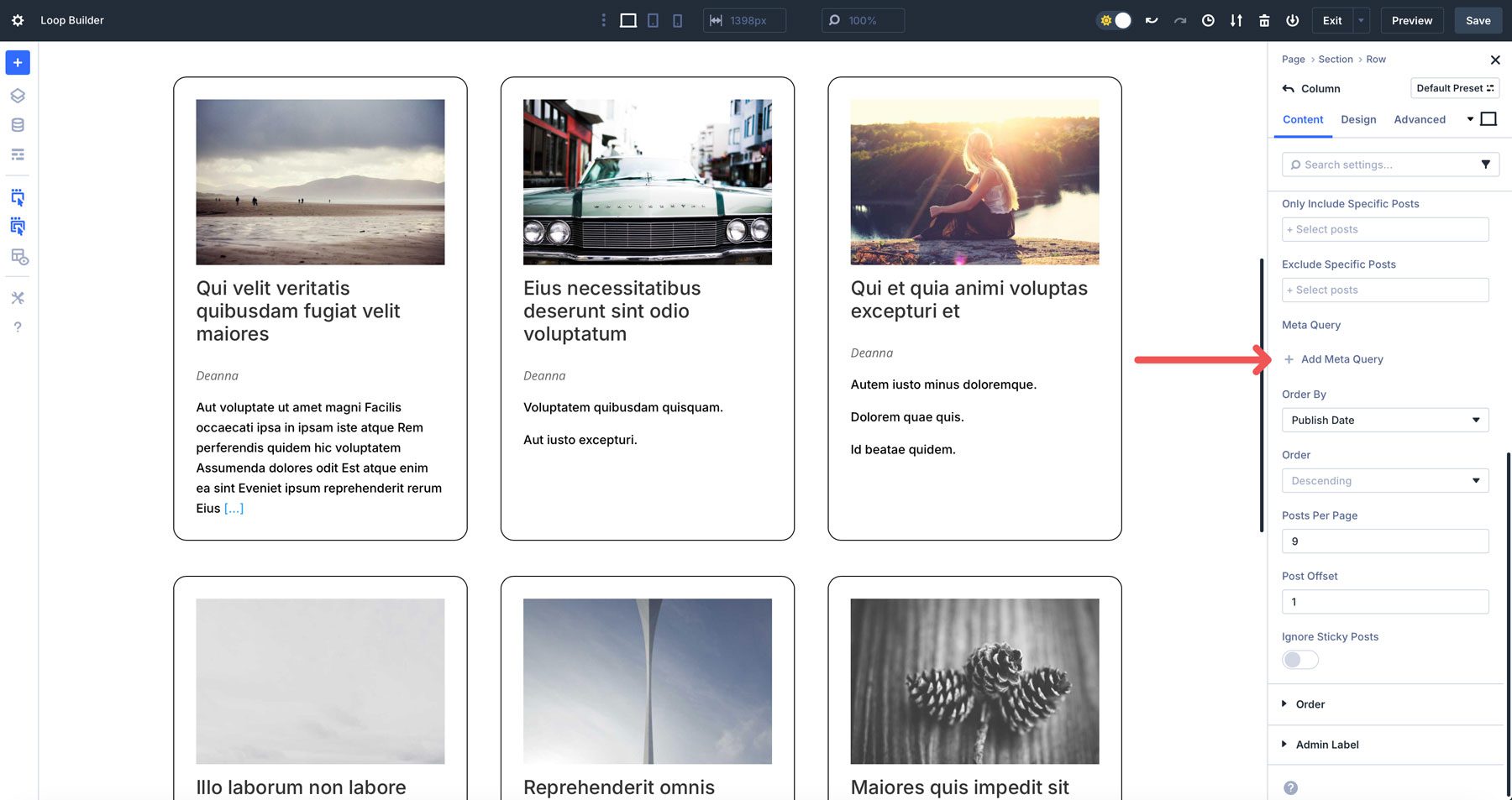Divi 5 Loop Builder